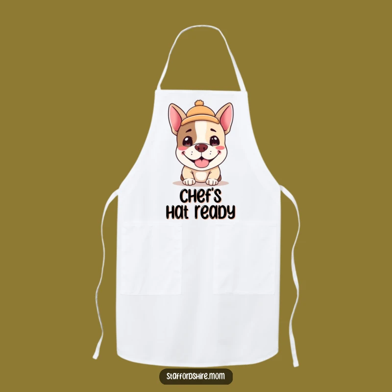 Funny Kawaii Staffy Apron: Cook with a Cute Dog, Hilarious Kitchen Gift