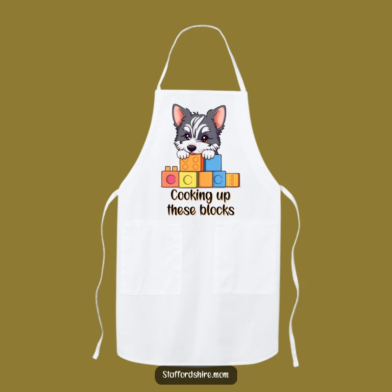 Funny Staffy Builder Apron: Cook with Canine Fun, The Perfect Funny Kitchen Gift!