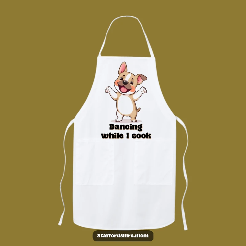 Funny Staffy Jig Apron: Dance While You Cook, Hilarious Kitchen Gift