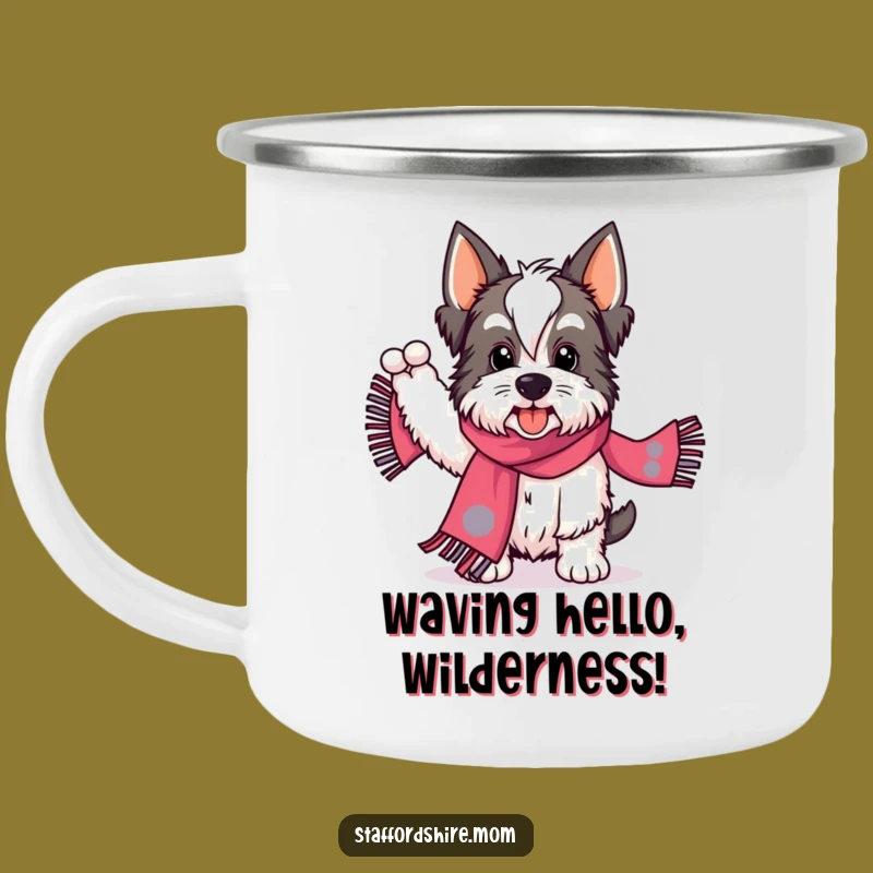 Durable Funny Staffordshire Scarf Wave Camping Mug - Energetic Gift