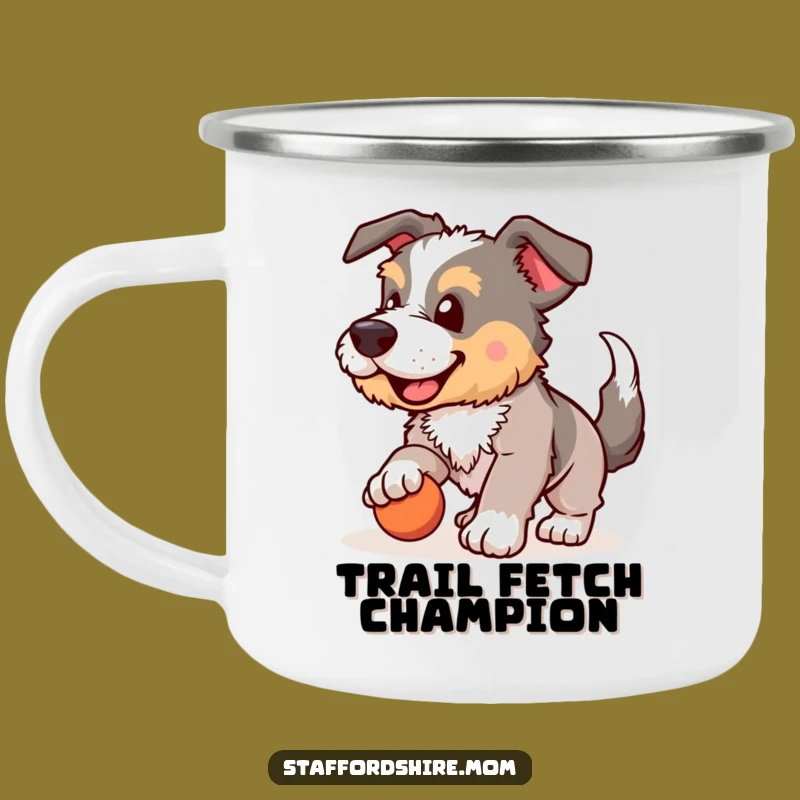 Funny Staffordshire Fetch Camping Mug: Outdoor Adventure, Perfect Humorous Gift