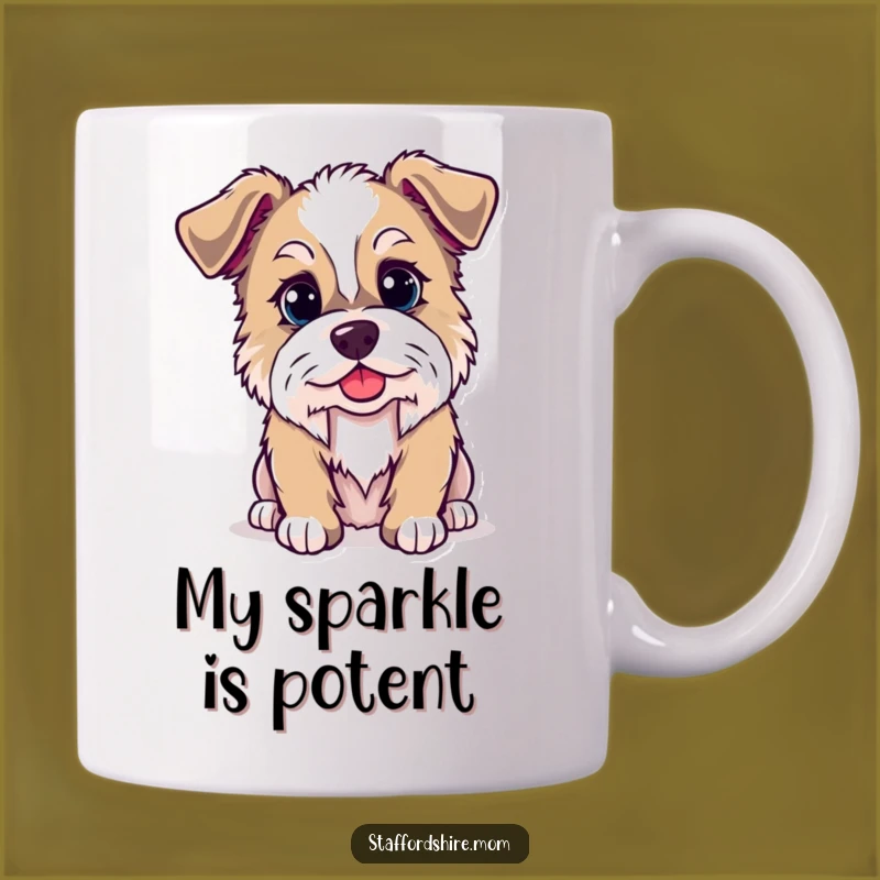 Funny Kawaii Staffordshire Dog Mug - A Mischievous Gift for Dog Lovers