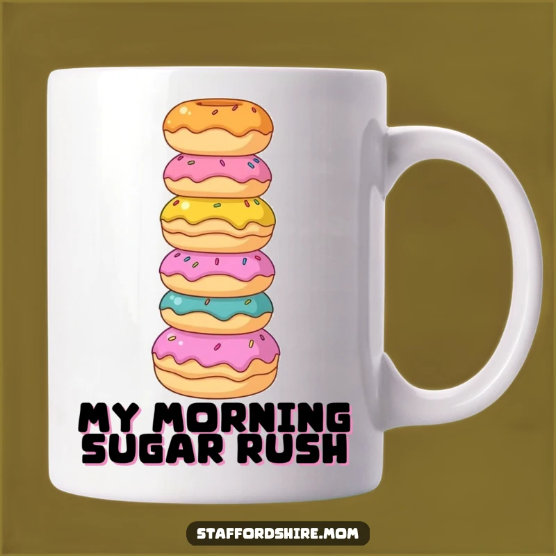 Funny Staffordshire Donut Tower Mug: Sweet Balance Makes a Perfect Gift