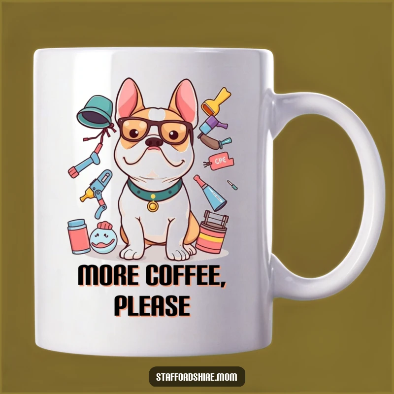 Funny Staffy Balance Mug: Hilarious Staffordshire Bull Terrier Chaos Gift