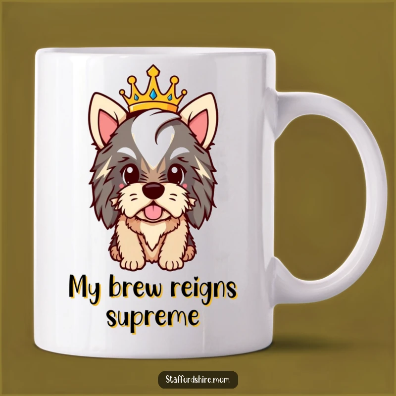 Funny Royal Staffy Mug: King/Queen of Your Castle, Perfect Funny Gift!