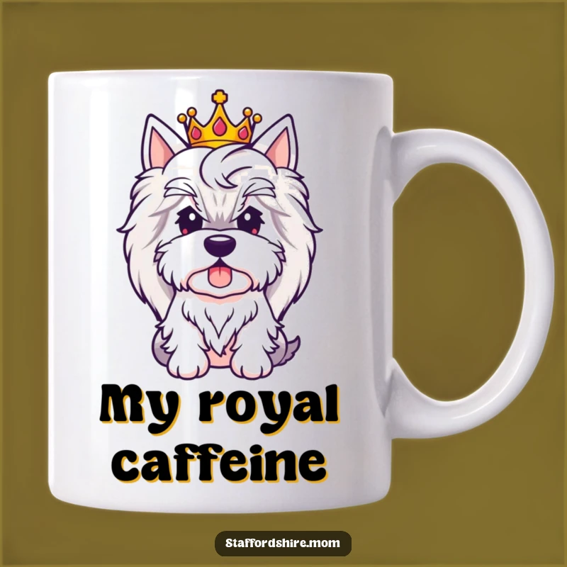 Funny Royal Staffy Mug, Regal Dog Crown, Perfect Funny Gift