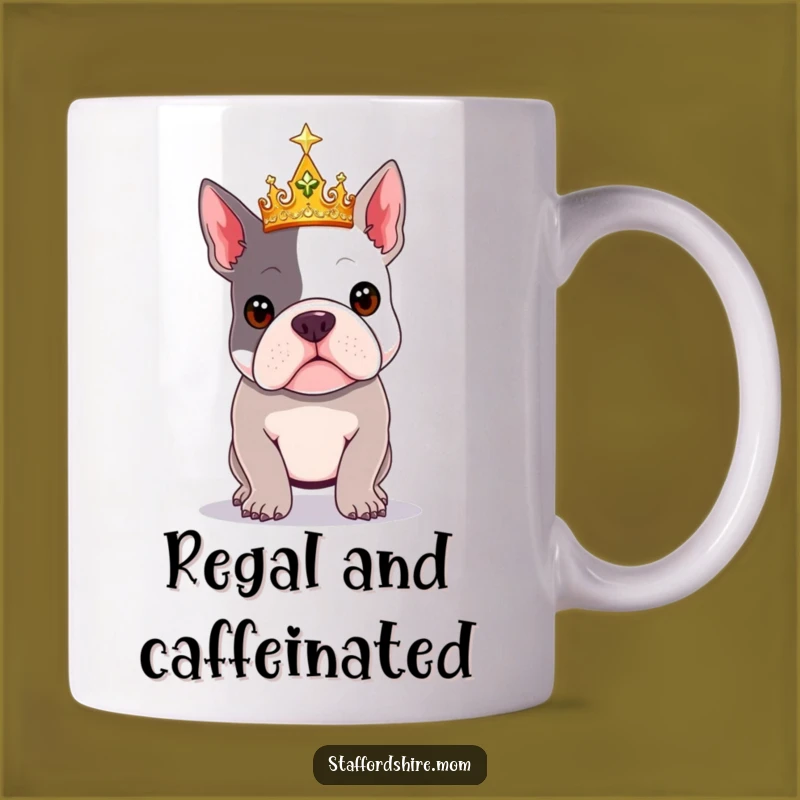 Funny Royal Staffy Crown Mug - Hilarious Regal Dog Lover Gift Idea