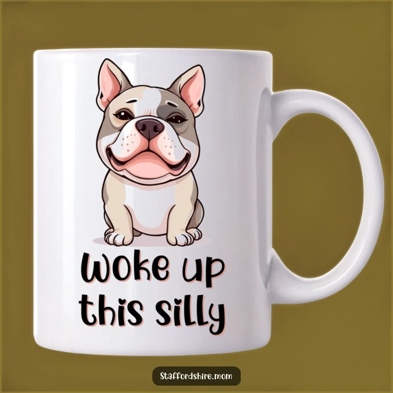 Funny Cross-Eyed Staffy Mug: Hilarious Staffordshire Bull Terrier Face Gift
