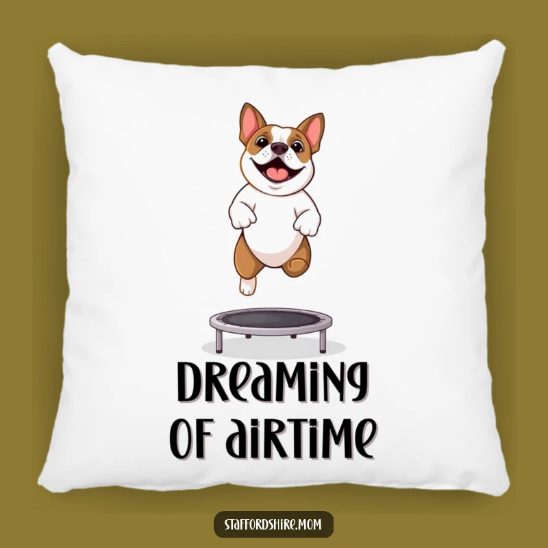 Cozy Funny Staffy Trampoline Pillow - Add Comfort and Humor to Your Home