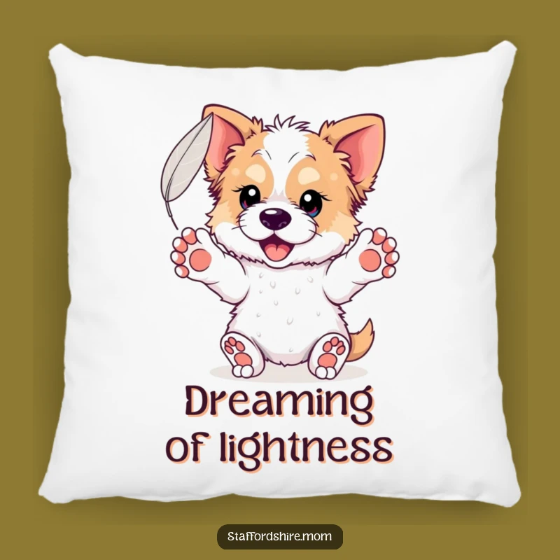 Funny Graceful Staffordshire Pillow - Catching Feather Comfort, Serene Decor!