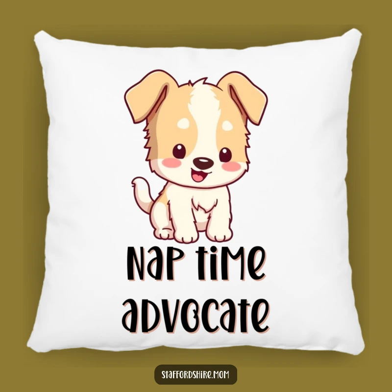 Funny Kawaii Staffordshire Pillow - Floppy Ears Wagging Tail Comfort, Cute Decor!