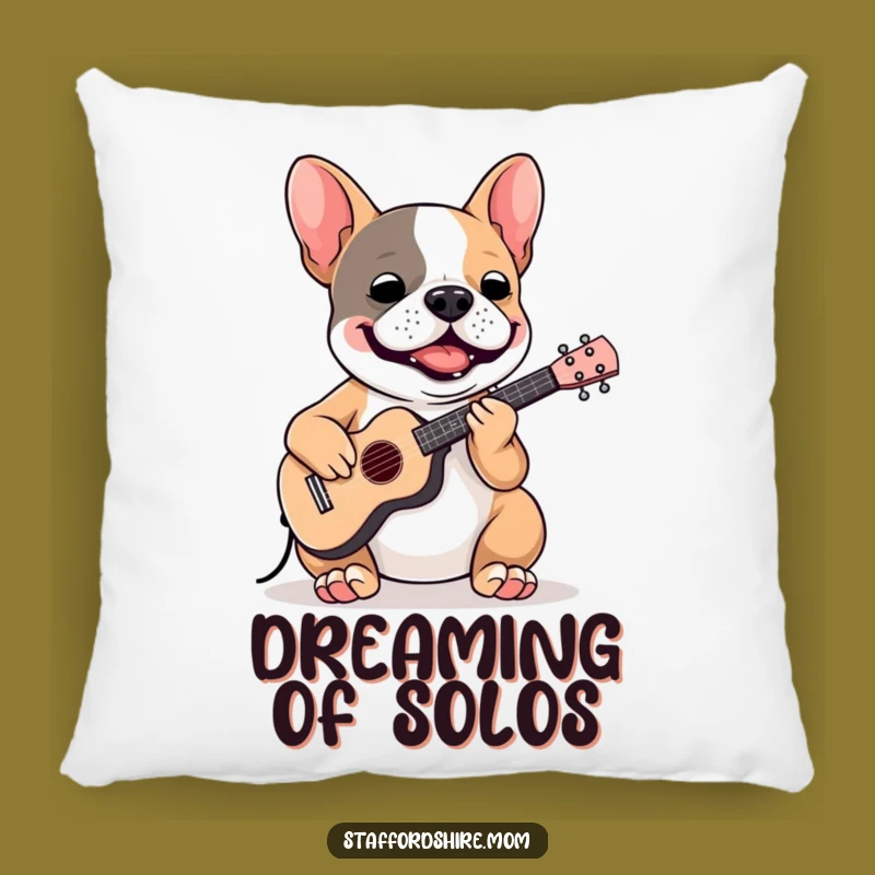 Plush Performances: Funny Musician Staffy Pillow for Comfy Listening!