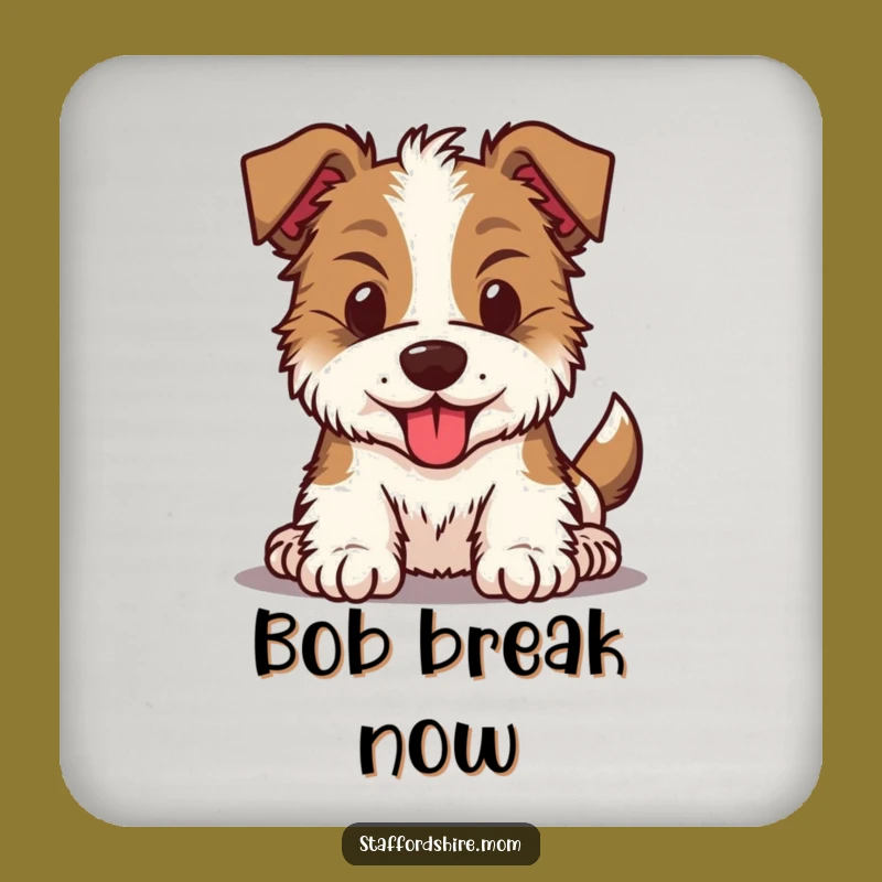 Funny Kawaii Staffy Coaster - Energetic Drink Protection