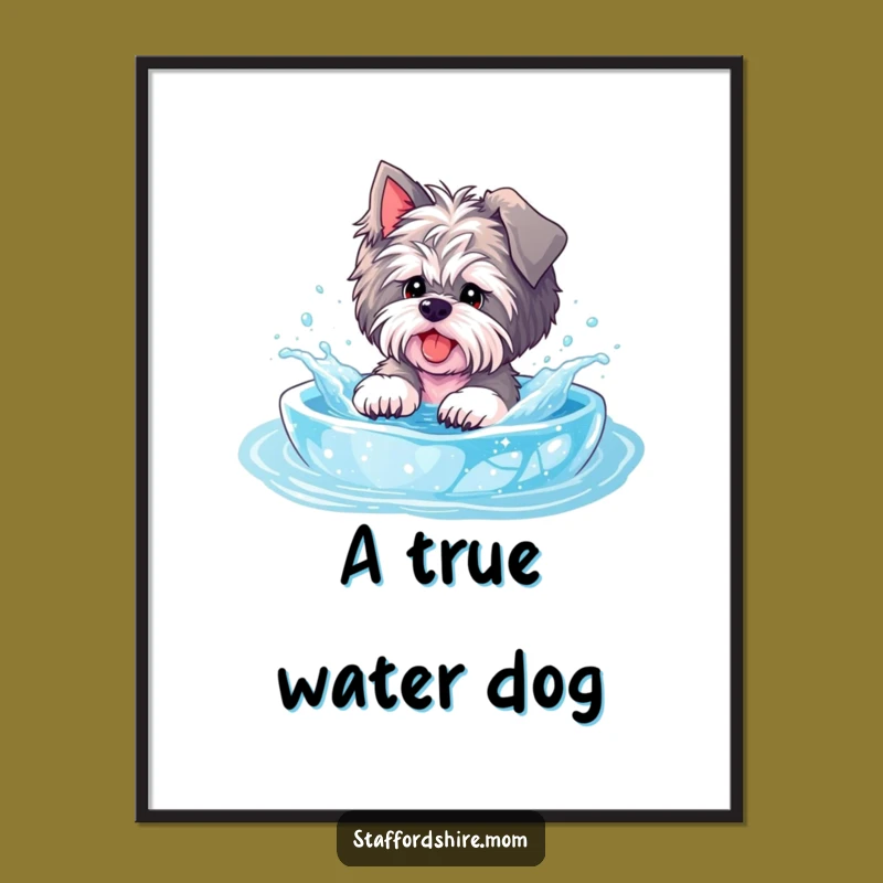 Funny Staffordshire Pool Poster: Playful Fun for Your Walls