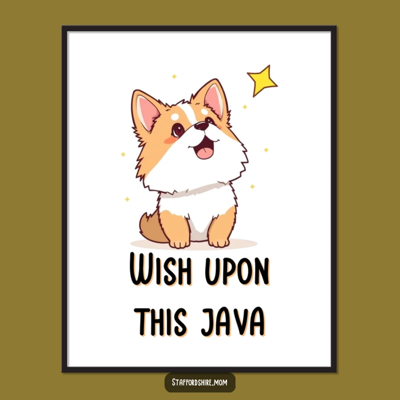 Funny Staffordshire Shooting Star Poster - Inspiring Wall Art Gift