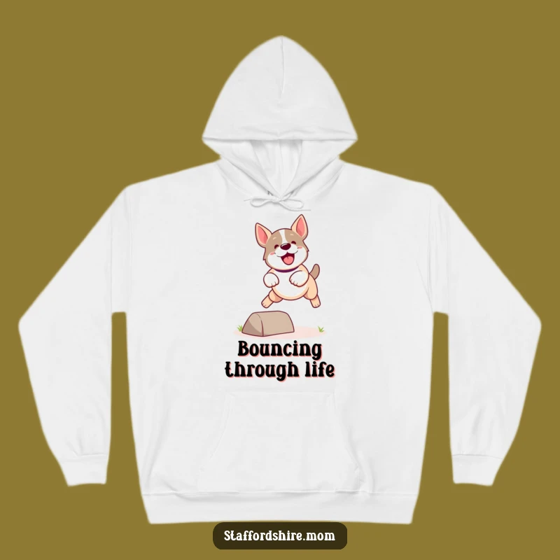 Cozy Funny Kawaii Staffordshire Dog Hoodie: Boundless Energy for Your Comfort