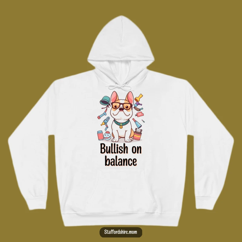 Funny Staffy Balance Hoodie: Cozy Up with Staffordshire Bull Terrier Charm