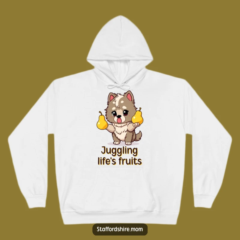 Cozy Funny Determined Staffy Hoodie: Stay Focused, Awesome Funny Gift!