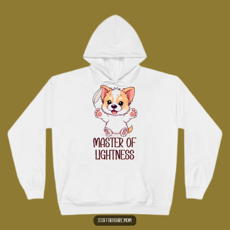 Funny Graceful Staffordshire Hoodie - Catching Feather Comfort, Cozy Serenity!