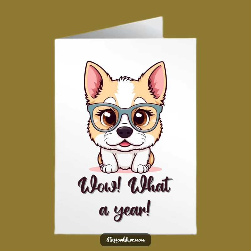 Free Printable Birthday Card: Surprised Staffy, Funny Downloadable Gift