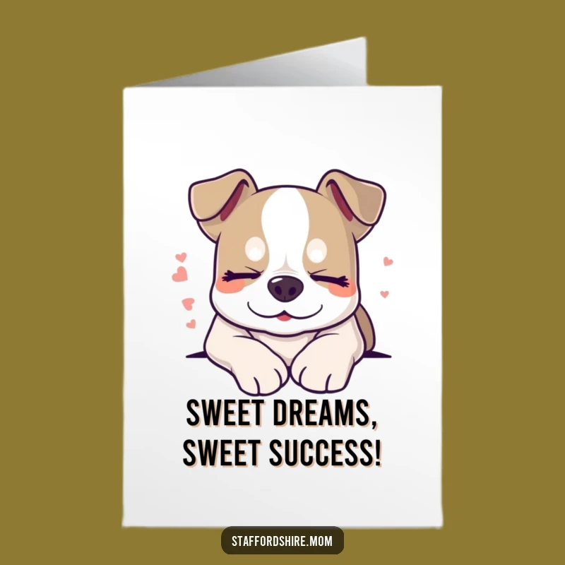 Free Printable Congrats Card: Sleepy Staffy's Sweet Dreams Gift