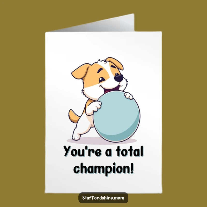 Free Printable Dog Congrats Card: Sturdy Fetching Dog Toy Downloadable Victory