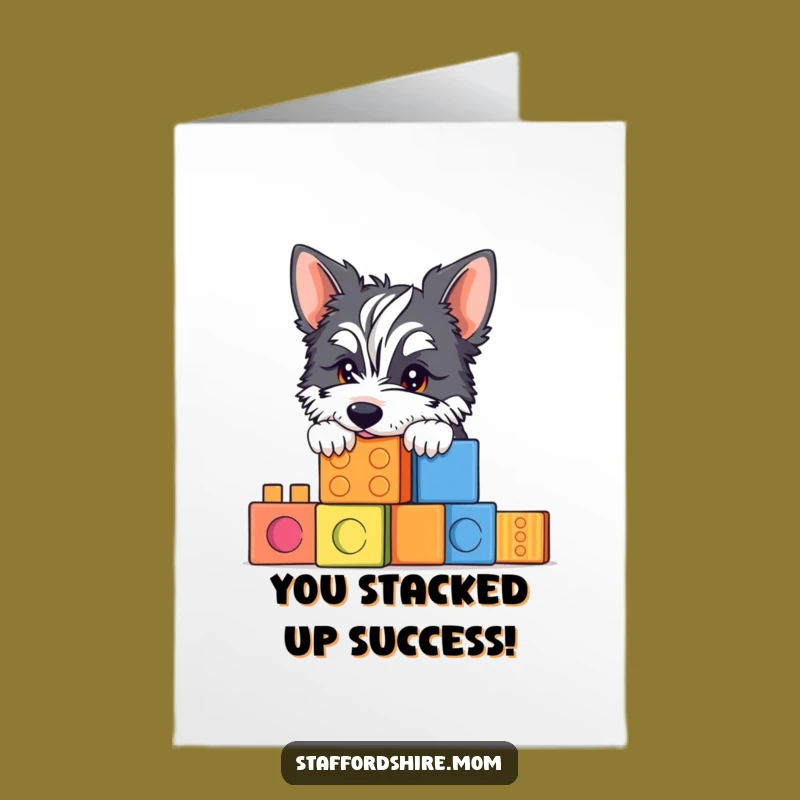 Congrats Free Printable Card: Staffordshire Blocks Triumph, Funny Downloadable Joy!