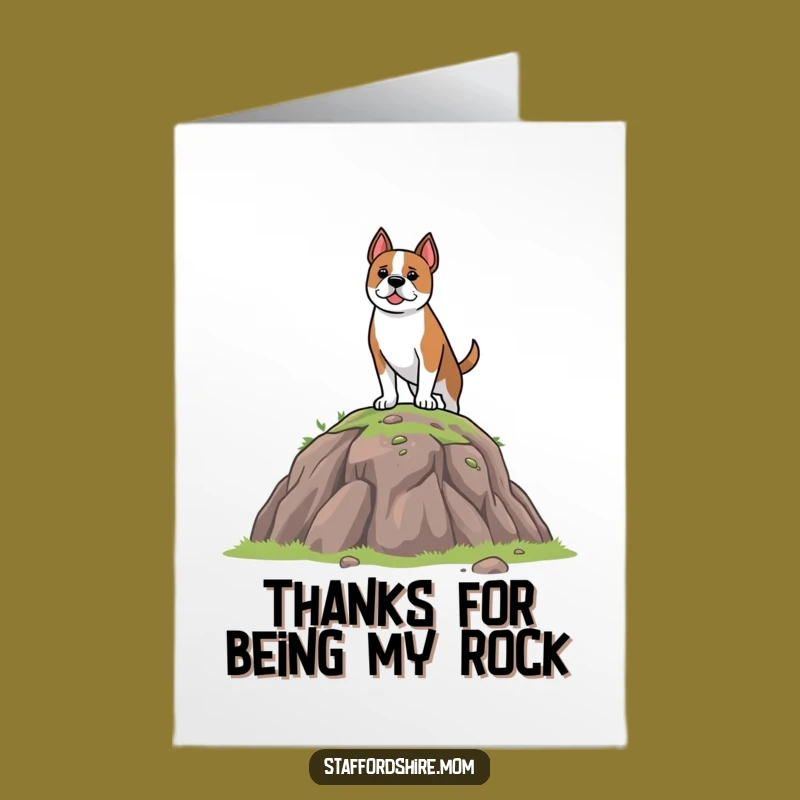 Free Printable Thank You Card: Brave Staffordshire Dog - Funny Downloadable Gift for Gratitude