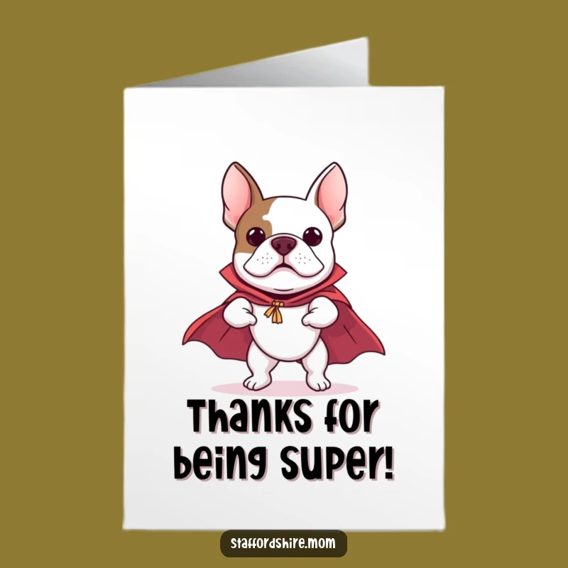 Free Printable Thank You Card: Staffy Flies with Gratitude!