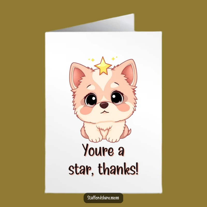 Free Printable Thank You Card: Starry Staffordshire, Funny Gratitude Gift