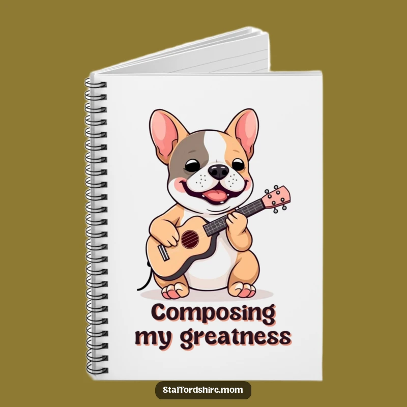 Compose Your Thoughts: Funny Musician Staffy Notebook for Creative Notes!