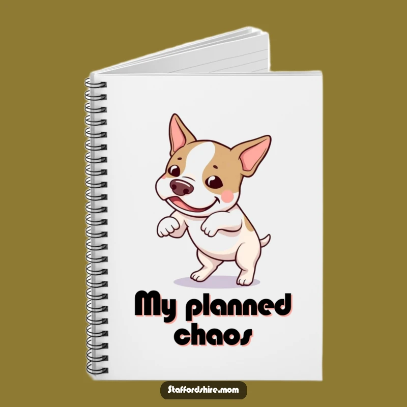 Funny Staffy Tripping Notebook - Dog Lover's Journal
