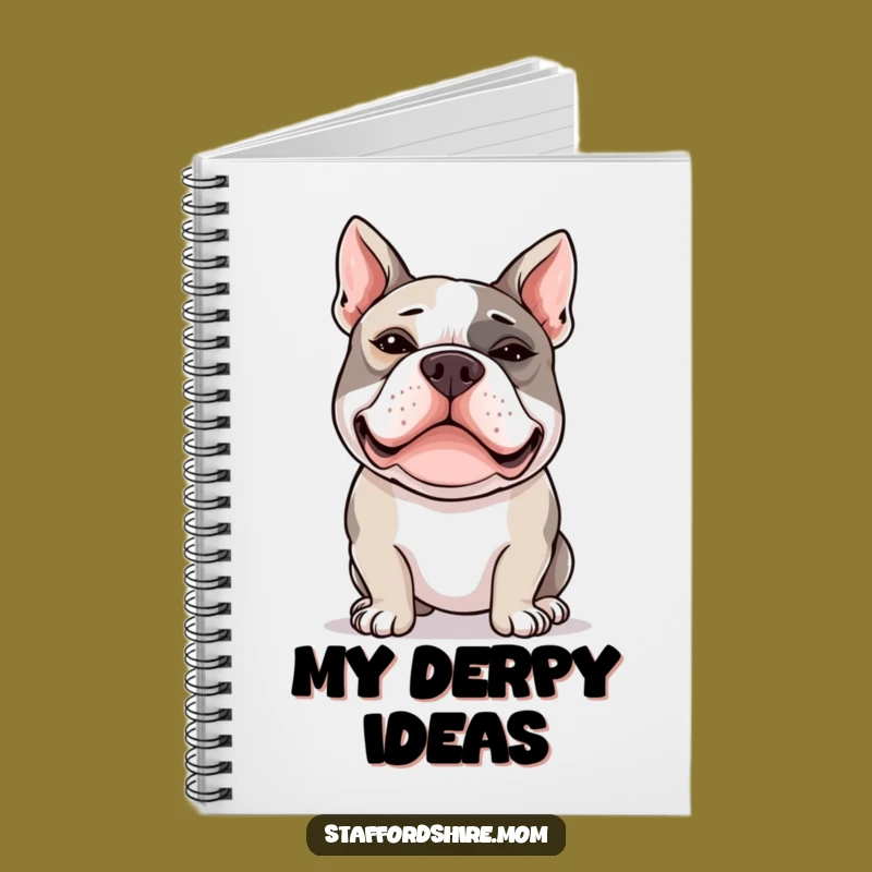 Funny Cross-Eyed Staffy Notebook: Jot Down Your Silly Thoughts with Staffordshire Bull Terrier Whimsy