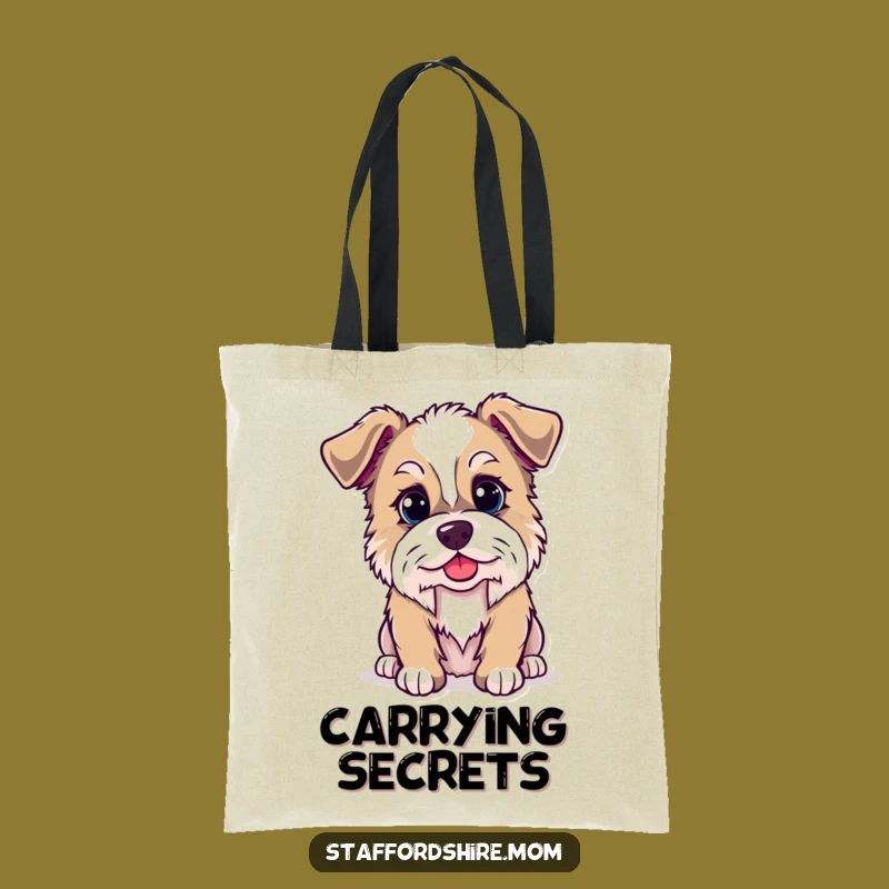 Funny Kawaii Staffordshire Dog Tote Bag - Carry Your Laughs Everywhere