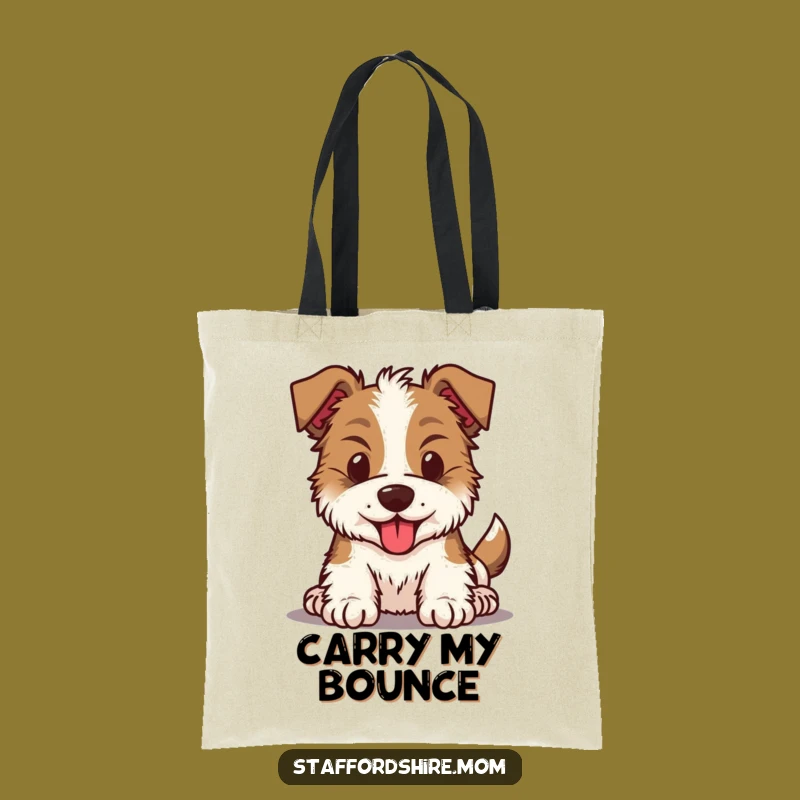 Funny Kawaii Staffy Tote Bag - Energy On-the-Go